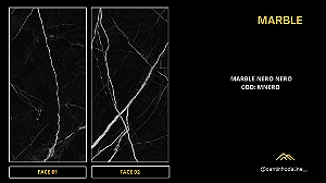 PLACA EFEITO MÁRMORE NERO NERO ACETINADO