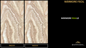 PLACA EFEITO MÁRMORE ÔNIX BEGE REALLE ACETINADO