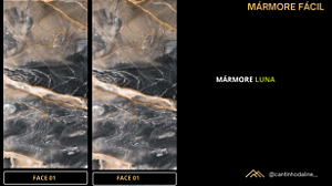 PLACA EFEITO MÁRMORE ÔNIX BLACK LUNA ACETINADO