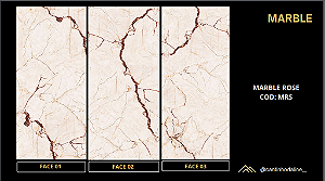 PLACA EFEITO MÁRMORE ROSÉ ACETINADO