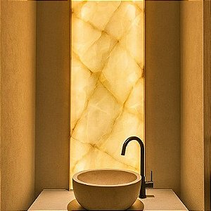 PLACA EFEITO ÔNIX GOLD ACETINADO