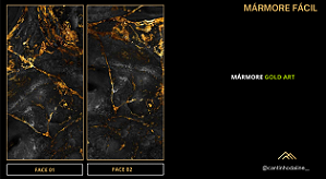 PLACA EFEITO MÁRMORE GOLD ART RETROILUMINADA