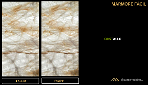 PLACA EFEITO MÁRMORE CRISTALLO ACETINADO