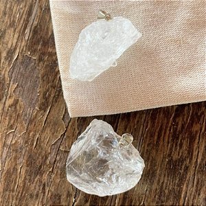 Pingente Quartzo Cristal - Pedra Bruta