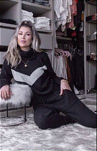 Conjunto tricô mousse