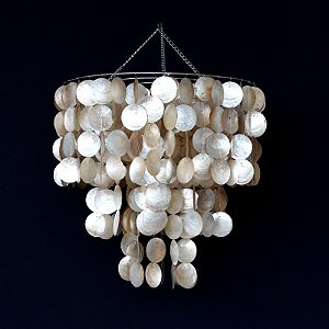 CHANDELIER DE MADREPÉROLA DOURADA 45