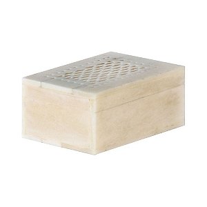 CAIXA PORTA JOIAS EM OSSOS RELEVO 6X5X3