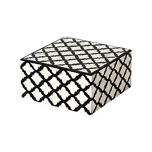 CAIXA PORTA JOIAS EM OSSOS E RESINA QUADRADA M