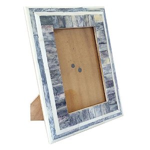 PORTA RETRATO EM MADEIRA E OSSO