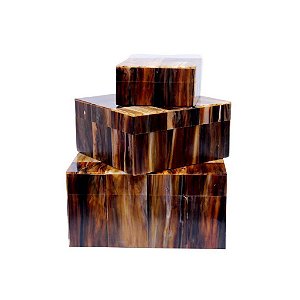 CAIXA PORTA JOIAS EM RESINA 15X10X7