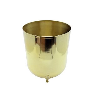 CESTO DE LIXO EM INOX BANHO DE BRONZE