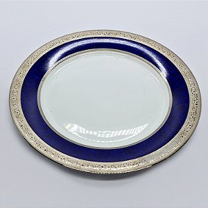 CONJUNTO EM PORCELANA EMPRESS BLUE PLATINUM DE PRATOS PARA SOBREMESA