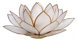 CASTIÇAL LOTUS WHITE