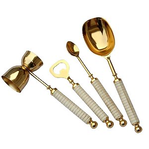 KIT BAR EM OSSO E INOX DOURADO KESSEL