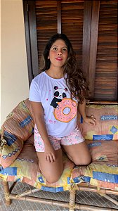Pijama Feminino Curto Donuts