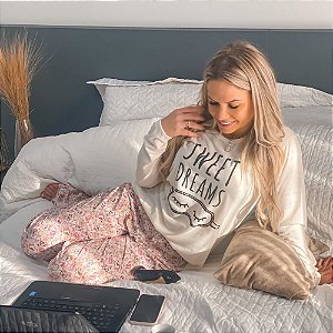 Pijama Inverno Luxo Sweet Dreams Manga Longa