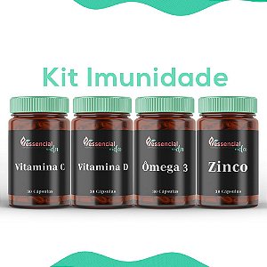 Kit Imunidade (Vit. C+ Vit. D + Ômega 3+ Zinco) - 30 Cápsulas