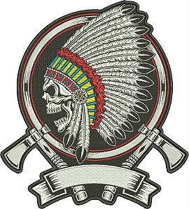 Patch Índio Caveira 30x25 cm