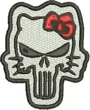 Patch Caveira Feminina 09x06 cm