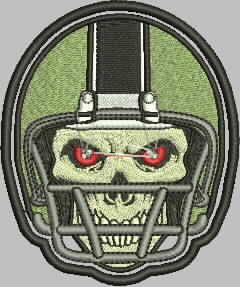 Patch Caveira Capacete 09x09 cm