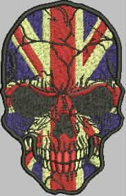 Patch Caveira Inglaterra 10x9 cm