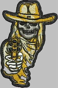 Patch Caveira Cowboy 10x08 cm