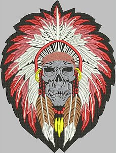 Patch Caveira Indígena 25x30 cm