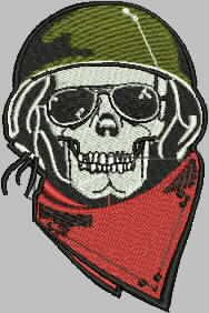 Patch Caveira com Lenço 09x08cm