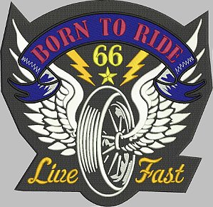 Patch Born To Ride 32x32 cm