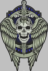 Patch Caveira Espada 33x24cm