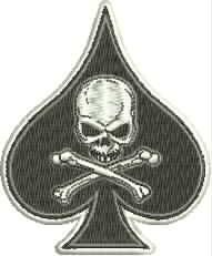 Patch Caveira com Osso 07x08 cm