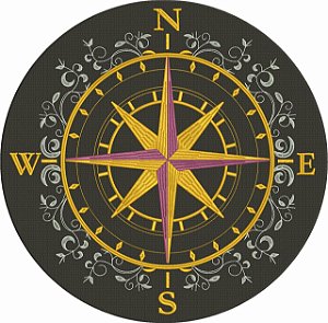 Patch Rosa dos Ventos 30x30 cm