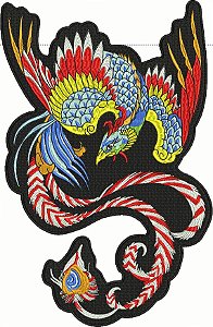 Patch Fênix Feminino 30x20 cm