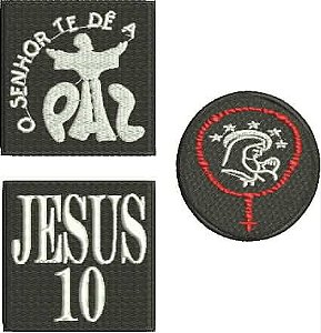 Patch Kit Religioso 03 peças 06x06 cm