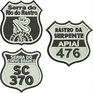 Patch Serras Kit 03 peças 08x07cm