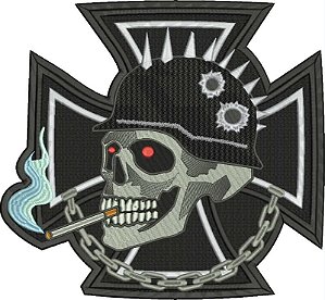 Patch Caveira Pank 28x28 cm