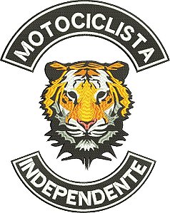 Patch Tigre Motociclista Independente 43x30 cm