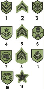 Patch Militar 07x07cm