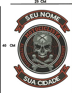 Patch Personalizado Motociclista Independent 40x29cm
