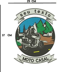 Patch Personalizado Moto Casal 37x29cm