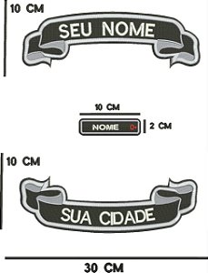 Patch Par de Tarjas mais nome pequeno 30cm