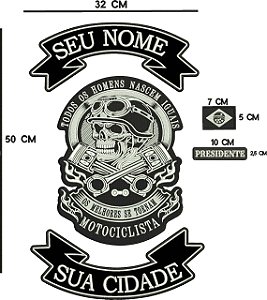 Patch Personalizado Kit Motociclista 50x32cm
