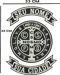 Patch Personalizado Medalha São Bento 40x33cm