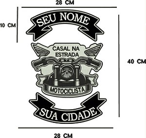 Patch Personalizado Casal na Estrada 40x28cm