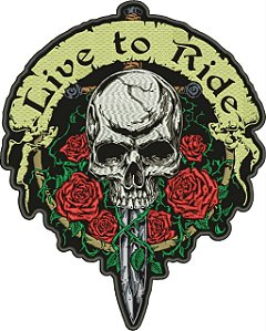 Patch Caveira Live to Ride
