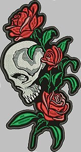 Patch Caveira Rosas