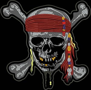 Patch Caveira com Lenço