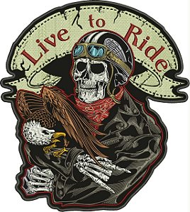 Patch Caveira Live to Ride