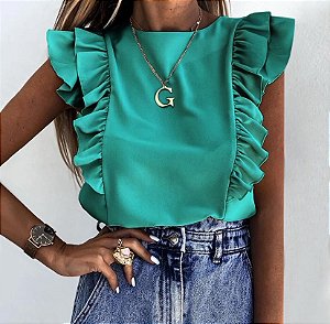 Blusa Gola alta alfaiataria