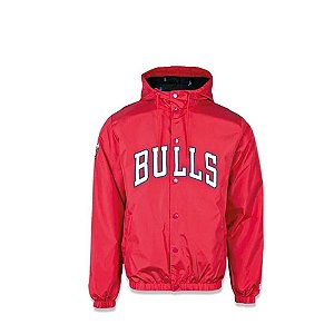 Jaqueta New Era Corta Vento NBA Chicago Bulls College Script
